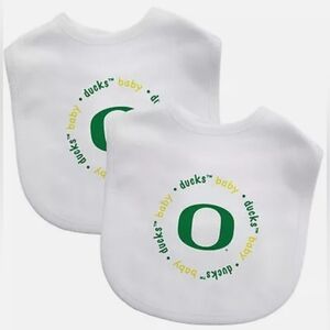 BabyFanatic Oregon Ducks Baby Bibs 2-Pack Official College Merch Green Yellow